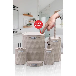 Okyanus Home Diamond Vizon Click Kapak 5'li Banyo Seti