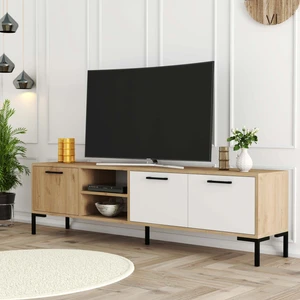 Aurora Metal Ayaklı Tv Ünitesi Sepet - Beyaz 1594
