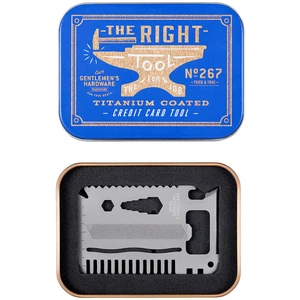 Gentlemens Hardware Kredi Kartı Şeklinde Çok Fonksiyonlu Alet- 15-In-1 Credit Card Tool, Titanium