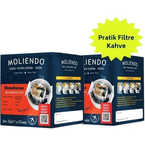 Moliendo Honduras San Marcos Shg Pratik Filtre Kahve Avantaj Paketi 2*10 Toplam 20 Adet
