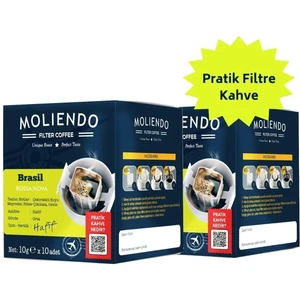 Moliendo Brasil Bossa Nova Pratik Filtre Kahve Avantaj Paketi 2*10 Toplam 20 Adet