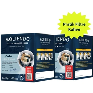 Moliendo Cuba Serrano Lavado Pratik Filtre Kahve Avantaj Paketi 2*10 Toplam 20 Adet