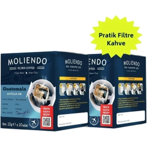 Moliendo Guatemala Antigua Pratik Filtre Kahve Avantaj Paketi 2*10 Toplam 20 Adet
