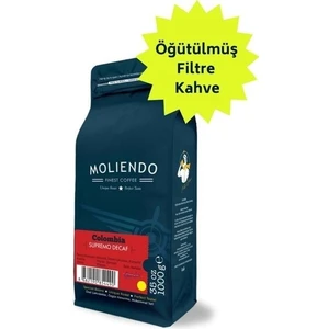 Moliendo Colombia Supremo Decaf (Kafeinsiz) Yöresel Kahve (Öğütülmüş Filtre Kahve) 1000 g