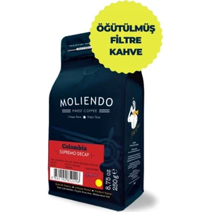 Moliendo Colombia Supremo Decaf  (Kafeinsiz) Yöresel Kahve (Öğütülmüş Filtre Kahve) 250 g