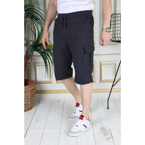 Aware Time Erkek Çizgili Kargo Cepli Kapri,bermuda