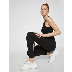 Minimal Reflektör Baskılı Spor Tayt