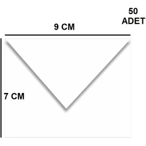 Pera İstanbul 50 Adetbeyaz Renkli Küçük Zarf 7x9