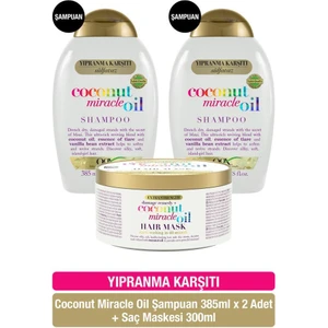 Yıpranma Karşıtı Coconut Miracle Oil Sülfatsız Şampuan X2 + Sülfatsız Saç Maskesi
