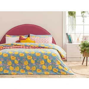 English Home Tulip Paradise Kolay Ütülenir Tek Kişilik Nevresım 160 x 220 cm Mavi