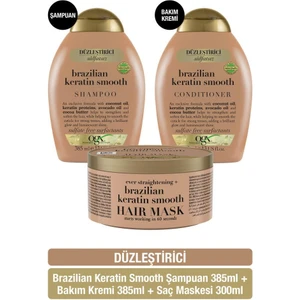 Düzleştirici Brazilian Keratin Smooth Sülfatsız Şampuan + Sülfatsız Saç Kremi + Saç Maskesi