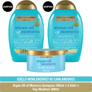 Nemlendirici Argan Oil Of Morocco Sülfatsız Şampuan X2 + Sülfatsız Saç Maskesi