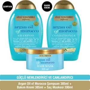 Nemlendirici Argan Oil Of Morocco Sülfatsız Şampuan + Sülfatsız Saç Kremi + Saç Maskesi