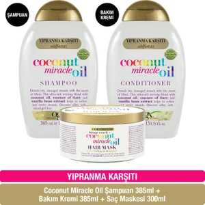 Yıpranma Karşıtı Coconut Miracle Oil Sülfatsız Şampuan + Sülfatsız Saç Kremi + Saç Maskesi