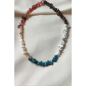 Bade Accessories Ikizler Burcu Doğaltaş Kolye (Akik, Sedef, Apatit, Havlit, Kaplangözü )