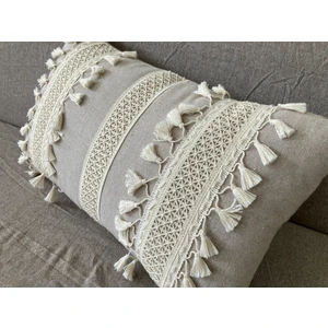 NDC Home Özel Tasarım Tekli Bej Kırlent Kılıfı 35 x 55 cm