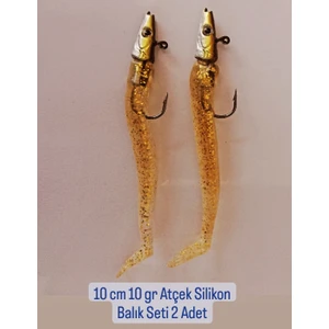 2023 Model Levrek-Çinekop-Lüfer-Kofana-Turna-Baracuda Silikon Balık Seti ( 10 cm 10 gr 2'li Set )
