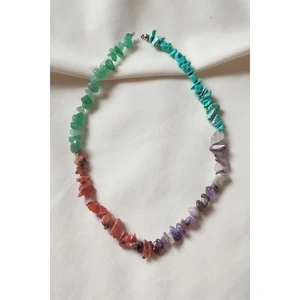 Bade Accessories Boğa Burcu Doğaltaş Kolye ( Aventurin, Turkuaz, Ametist, Akik )