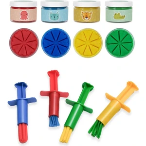 Bonimo Play Dough Doğal Oyun Hamuru ve Enjektör Pres Seti