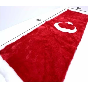 Peluş Türk Bayrağı Torpido Örtüsü