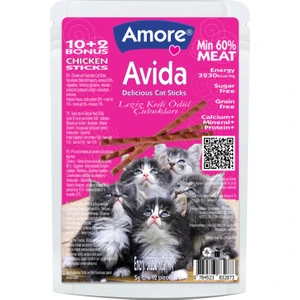 Avida Chicken Cat Sticks Tavuk ve Sebzeli Tahılsız Kedi Ödül Çubukları 10+2 Adet