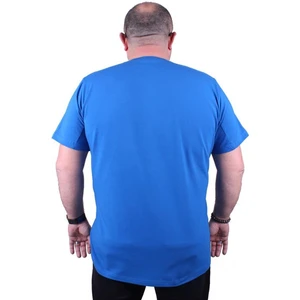 Erkek Büyük Beden Likralı Basic V Yaka Tişört 11170 Saks