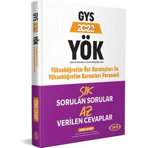 Data Yayınları 2023 Yök Personeli Gys Sık Sorulan Sorular Az Verilen Cevaplar Soru Cevap