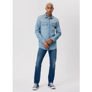 Lee Cooper Fitted Mavi Erkek Denim Gömlek 232 Lcm 141003 Ken 1 Denım