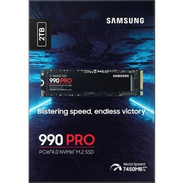 Samsung 990 PRO 2TB M.2 SSD 中古品 低書込・読込 Samsung 990 Pro 2TB 7450-6900MB NVMe PCIe M.2. SSD Fiyatı