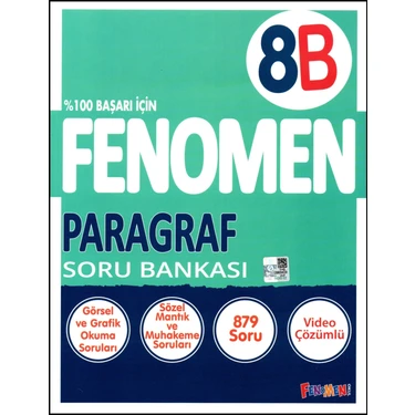 Fenomen Yayınları 8. Sınıf Paragraf Soru Bankası B