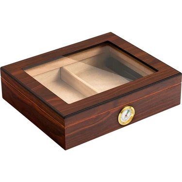 Falconetti Kahverengi Camlı Humidor Puro Kutusu