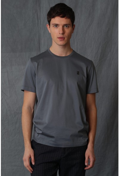 Lufian Aden Modern Grafik T- Shirt Siyah