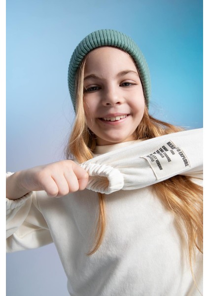 Kız Çocuk Bisiklet Yaka Sweatshirt W6691A622SP