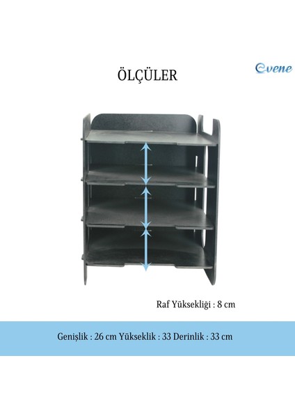 Dosya Düzenleyici Masa Üstü Organizer Ahşap Evrak Raflı Model 1