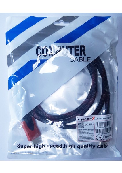 5 Metre Örgülü HDMI Kablo - 5 Metre HDMI to HDMI Kablo Örgülü Form 1.4V