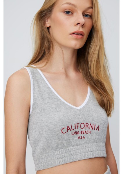 Nakışlı Havlu Crop Top modelleri