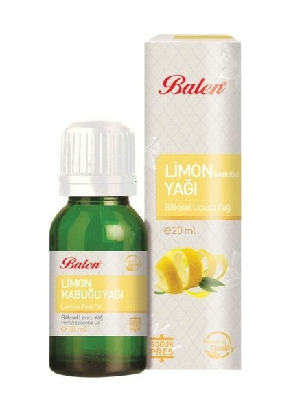 Limon Kabuğu Yağı 20 ml (%100 Saf Soğuk Pres) Limon Yağı