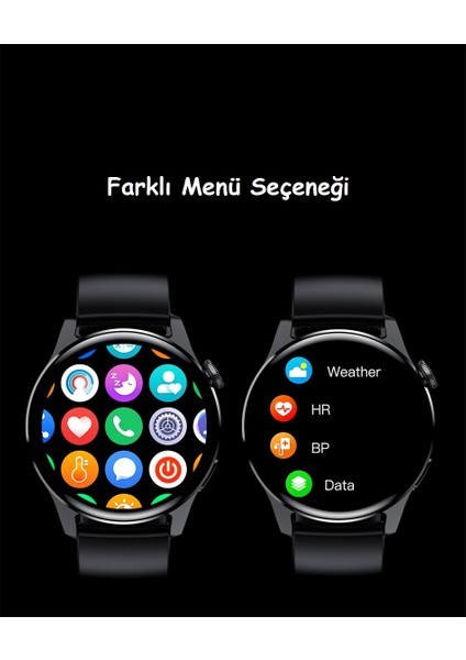 Gt3 Mini 38 mm Kadın Akıllı Saati-Beyaz Yuvarlak Kadın Saati Nfc Özellikli