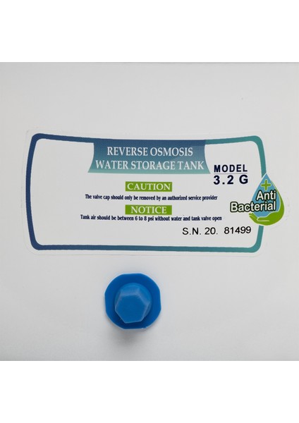 Su Arıtma Cihazı 12 Litre Nsf Onaylı Paslanmaz Metal Tank