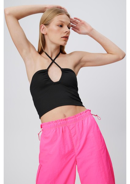 Büzgülü Crop Top