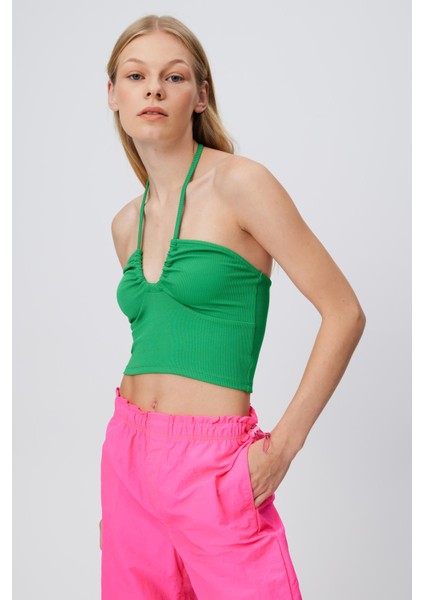 Büzgülü Crop Top