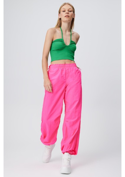 Büzgülü Crop Top