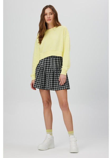 Nakışlı Crop Sweatshirt