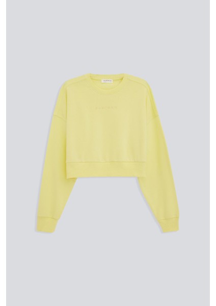 Nakışlı Crop Sweatshirt