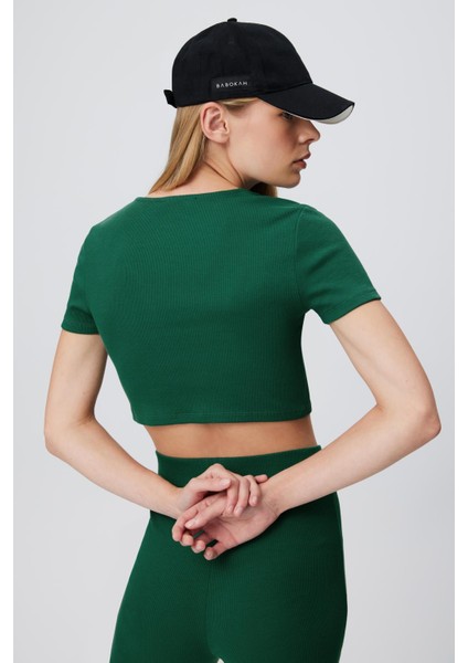 Ön Metal Halkalı Crop T-Shırt fiyatları