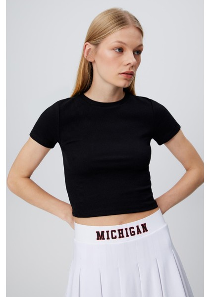 Çizgili Kısa Kol T-Shırt