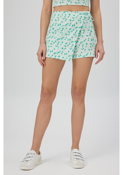 Çiçekli Kısa Etek