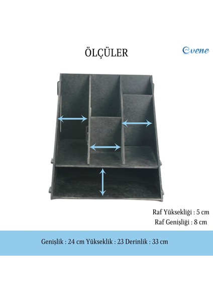Dosya Düzenleyici Masa Üstü Organizer Ahşap Evrak Raflı Model 4