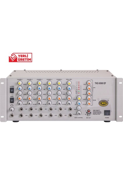 West Sound Tks 6300 Ef Tr 6 Kanal 300W 100V Efektli Anfi Mikser