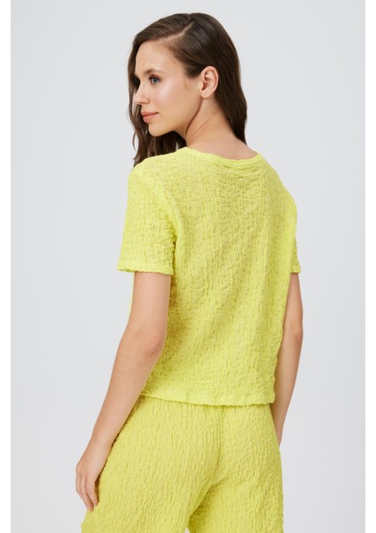 Kısa Kollu Crop T-Shırt